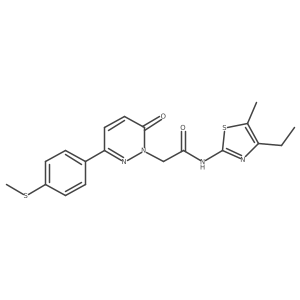 N-[(2Z)-4-ethyl-5-methyl-1,3-thiazol-2(3H)-ylidene]-2-{3-[4-(methylsulfanyl)phenyl]-6-oxopyridazin-1(6H)-yl}acetamide Structure