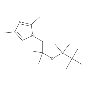 1-(2-(tert-butyldimethylsilyloxy)-2-methylpropyl)-4-iodo-2-methyl-1H-imidazole结构式
