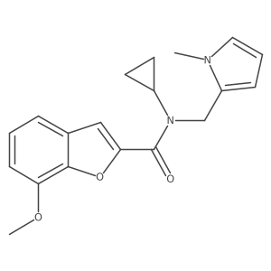 N-cyclopropyl-7-methoxy-N-((1-methyl-1H-pyrrol-2-yl)methyl)benzofuran-2-carboxamide Structure