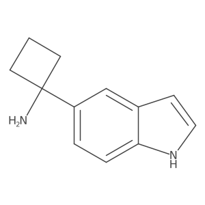 1-(1H-indol-5-yl)cyclobutan-1-amine结构式