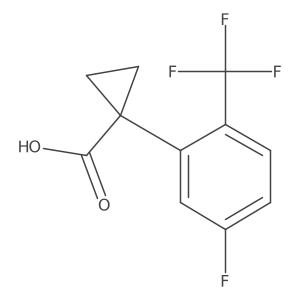 1-[5-Fluoro-2-(trifluoromethyl)phenyl]cyclopropane-1-carboxylic acid Structure