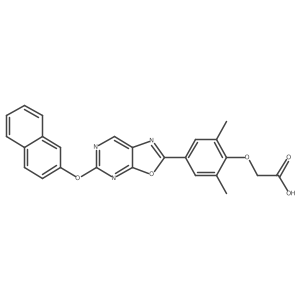 2-[2,6-Dimethyl-4-[5-(2-naphthalenyloxy)oxazolo[5,4-d]pyrimidin-2-yl]phenoxy]acetic acid Structure