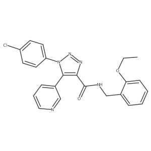 1-(4-chlorophenyl)-N-(2-ethoxybenzyl)-5-(pyridin-3-yl)-1H-1,2,3-triazole-4-carboxamide结构式