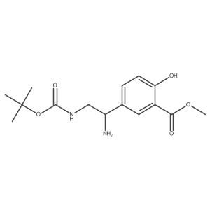Methyl 5-(1-amino-2-{[(tert-butoxy)carbonyl]amino}ethyl)-2-hydroxybenzoate Structure
