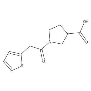 1-[2-(Thiophen-2-yl)acetyl]pyrrolidine-3-carboxylic acid结构式