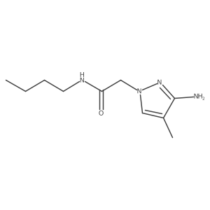 2-(3-Amino-4-methyl-1h-pyrazol-1-yl)-N-butylacetamide结构式