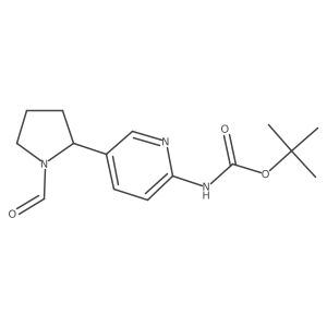 tert-Butyl (5-(1-formylpyrrolidin-2-yl)pyridin-2-yl)carbamate Structure
