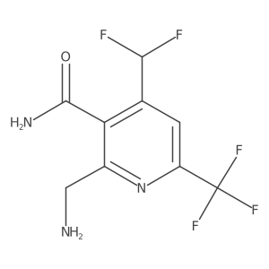 2-(Aminomethyl)-4-(difluoromethyl)-6-(trifluoromethyl)pyridine-3-carboxamide Structure