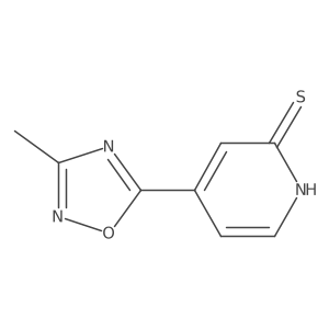 4-(3-Methyl-1,2,4-oxadiazol-5-yl)pyridine-2-thiol结构式