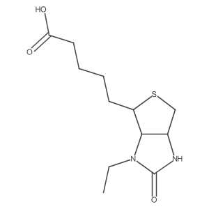 5-((3aS,4S,6aR)-3-ethyl-2-oxohexahydro-1H-thieno[3,4-d]imidazol-4-yl)pentanoic Acid结构式