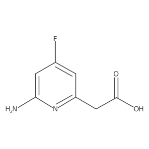 2-Amino-4-fluoropyridine-6-acetic acid Structure