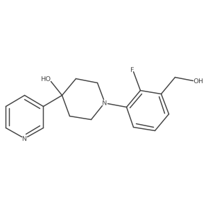 1-[2-Fluoro-3-(hydroxymethyl)phenyl]-4-(pyridin-3-yl)piperidin-4-ol结构式