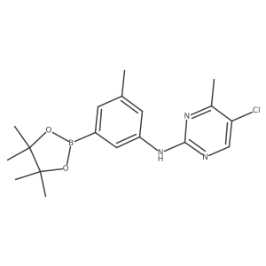 5-chloro-4-methyl-N-[3-methyl-5-(4,4,5,5-tetramethyl-1,3,2-dioxaborolan-2-yl)phenyl]pyrimidin-2-amine结构式