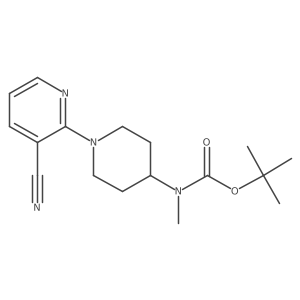 Tert-butyl (1-(3-cyanopyridin-2-yl)piperidin-4-yl)(methyl)carbamate结构式