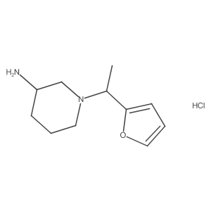 1-(1-(Furan-2-yl)ethyl)piperidin-3-amine hydrochloride Structure