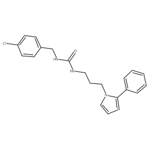 1-(4-chlorobenzyl)-3-(3-(2-phenyl-1H-imidazol-1-yl)propyl)urea Structure