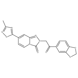 2-[2-(1,3-benzodioxol-5-yl)-2-oxoethyl]-7-(3-methyl-1,2,4-oxadiazol-5-yl)[1,2,4]triazolo[4,3-a]pyridin-3(2H)-one结构式