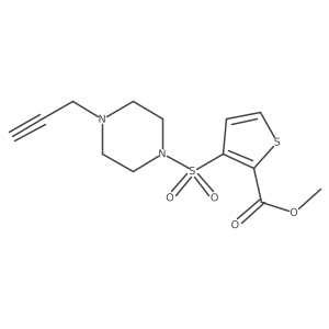 Methyl 3-{[4-(prop-2-yn-1-yl)piperazin-1-yl]sulfonyl}thiophene-2-carboxylate结构式