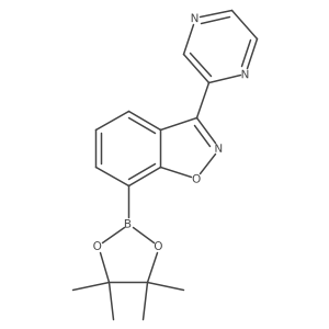 3-Pyrazin-2-yl-7-(4,4,5,5-tetramethyl-1,3,2-dioxaborolan-2-yl)-1,2-benzoxazole结构式
