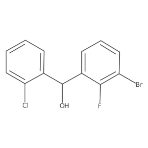 (3-Bromo-2-fluorophenyl)(2-chlorophenyl)methanol结构式
