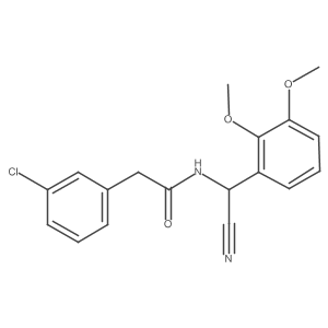 2-(3-Chlorophenyl)-N-[cyano-(2,3-dimethoxyphenyl)methyl]acetamide Structure