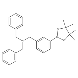 N,N-Bis(phenylmethyl)-3-(4,4,5,5-tetramethyl-1,3,2-dioxaborolan-2-yl)benzenemethanamine Structure