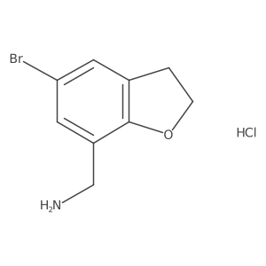 (5-Bromo-2,3-dihydro-1-benzofuran-7-yl)methanamine hydrochloride结构式
