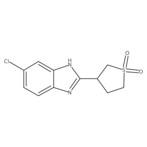 3-(6-chloro-1H-1,3-benzodiazol-2-yl)-1lambda6-thiolane-1,1-dione结构式