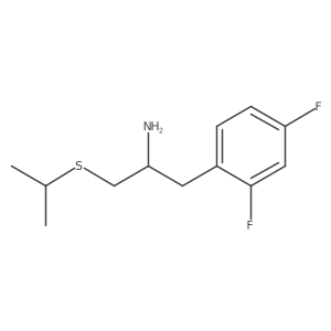 1-(2,4-Difluorophenyl)-3-(propan-2-ylsulfanyl)propan-2-amine Structure
