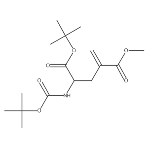 5-O-tert-butyl 1-O-methyl 2-methylidene-4-[(2-methylpropan-2-yl)oxycarbonylamino]pentanedioate Structure
