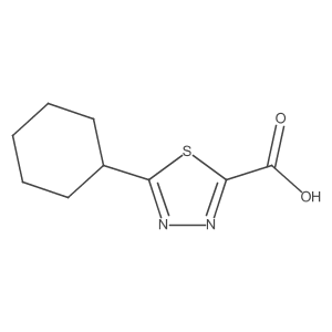 5-Cyclohexyl-1,3,4-thiadiazole-2-carboxylic acid结构式