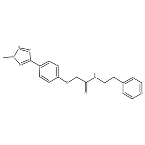 2-[4-(2-methyl-2H-tetrazol-5-yl)phenoxy]-N-[2-(pyridin-4-yl)ethyl]acetamide结构式