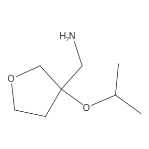 [3-(Propan-2-yloxy)oxolan-3-yl]methanamine结构式