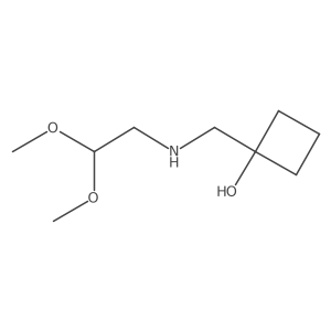 1-{[(2,2-Dimethoxyethyl)amino]methyl}cyclobutan-1-ol结构式