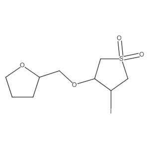 3-Iodo-4-[(oxolan-2-yl)methoxy]-1lambda6-thiolane-1,1-dione Structure