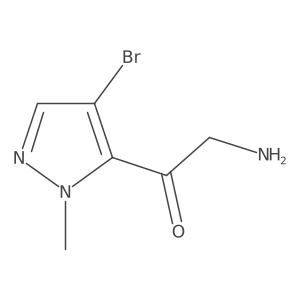 2-Amino-1-(4-bromo-1-methyl-1H-pyrazol-5-yl)ethan-1-one结构式