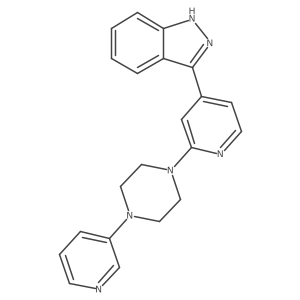 3-[2-[4-(3-Pyridinyl)-1-piperazinyl]-4-pyridinyl]-1H-indazole结构式