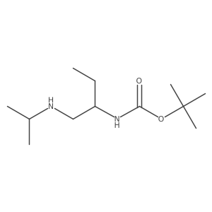 tert-Butyl N-{1-[(propan-2-yl)amino]butan-2-yl}carbamate结构式