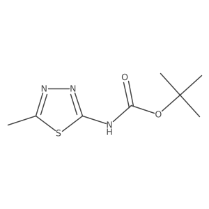 2-(BOC-Amino)-5-methyl-1,3,4-thiadiazole结构式