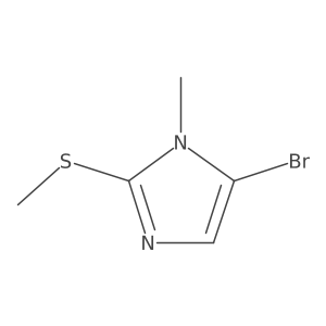 5-Bromo-1-methyl-2-(methylthio)-1H-imidazole结构式