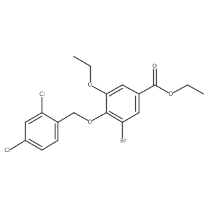 Ethyl 3-bromo-4-((2,4-dichlorobenzyl)oxy)-5-ethoxybenzoate Structure