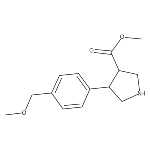 Methyl 4-[4-(methoxymethyl)phenyl]pyrrolidine-3-carboxylate结构式