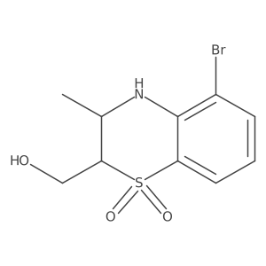 2H-1,4-Benzothiazine-2-methanol, 5-bromo-3,4-dihydro-3-methyl-, 1,1-dioxide结构式