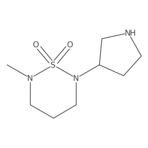 2-Methyl-6-(pyrrolidin-3-yl)-1,2,6-thiadiazinane 1,1-dioxide结构式