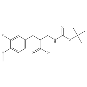 3-{[(Tert-butoxy)carbonyl]amino}-2-[(3-fluoro-4-methoxyphenyl)methyl]propanoic acid结构式
