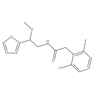 2-(2-chloro-6-fluorophenyl)-N-[2-(furan-2-yl)-2-methoxyethyl]acetamide结构式