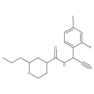 N-[cyano(2,4-difluorophenyl)methyl]-2-propyloxane-4-carboxamide结构式