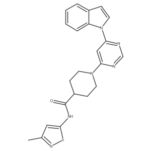 1-(6-(1H-indol-1-yl)pyrimidin-4-yl)-N-(3-methylisothiazol-5-yl)piperidine-4-carboxamide Structure