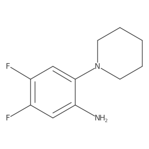 4,5-Difluoro-2-(piperidin-1-yl)aniline结构式