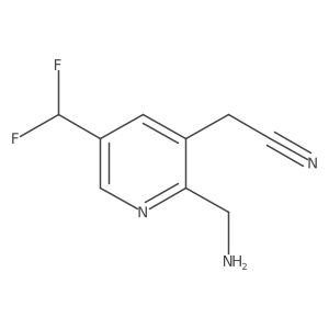 2-(Aminomethyl)-5-(difluoromethyl)pyridine-3-acetonitrile结构式